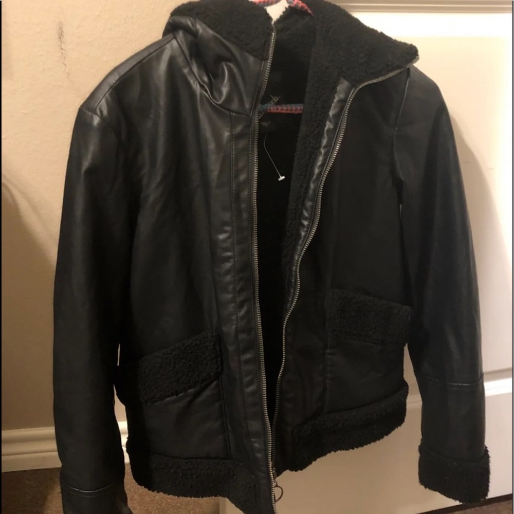 Faux leather jacket